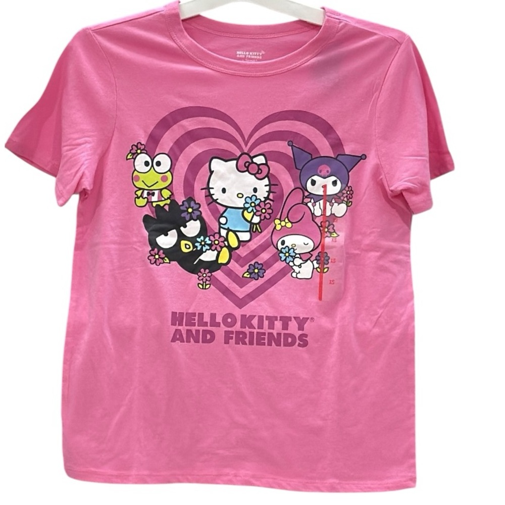 Hello Kitty Pink Short Sleeve Tee with Playful Graphic NWT BOX31